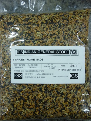 Home made Indian 5 Spice (Panch Phoran)
