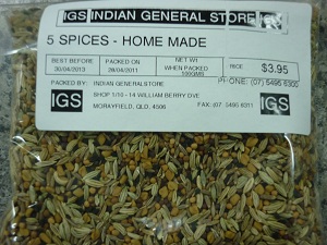 Home made Indian 5 Spice (Panch Phoran) 100gms