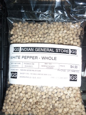 White Peppercorns - whole - Click Image to Close